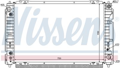 Радиатор системы охлаждения NISSENS 62004