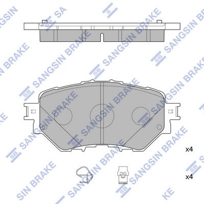 Колодки тормозные дисковые SANGSIN SP4123