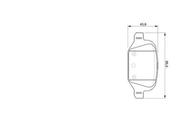 Колодки тормозные дисковые задние BOSCH 0986424756