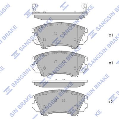 Колодки тормозные передние SANGSIN SP2175