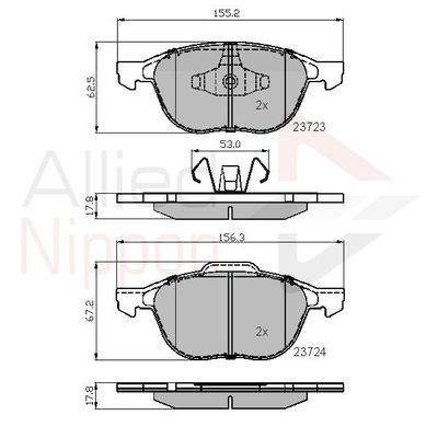 Колодки тормозные передние ALLIED NIPPON ADB01323