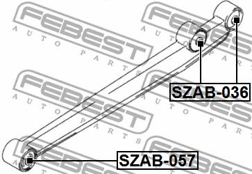 Сайлентблок заднего продольного рычага FEBEST SZAB057