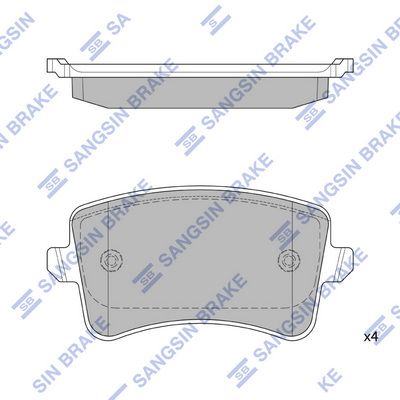 Колодки тормозные задние SANGSIN SP2146