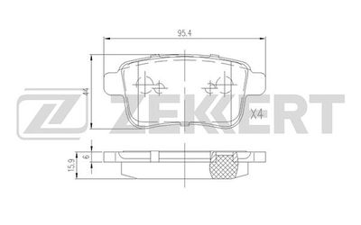 Колодки тормозные дисковые задние Zekkert BS2819