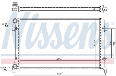 Радиатор системы охлаждения NISSENS 65277
