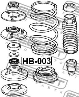 Подшипник передней опоры амортизатора FEBEST HB003