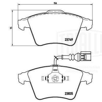 Диски тормозные с колодками передние комплект TRIALLI PF4374