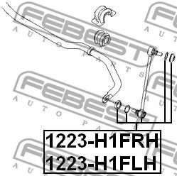 Тяга стабилизатора переднего левая FEBEST 1223H1FLH