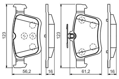 Колодки тормозные дисковые BOSCH 0986494659