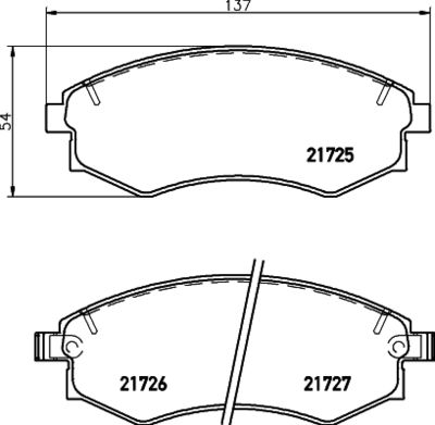 Колодки тормозные дисковые передние Mintex MDB2744