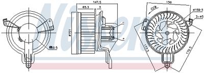 Мотор отопителя NISSENS 87259