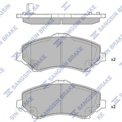 Колодки тормозные передние SANGSIN SP2185