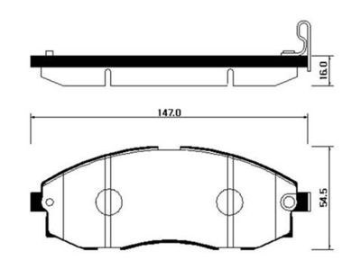 Колодки тормозные дисковые передние HSB HP0018