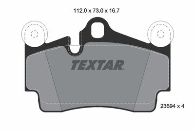 Колодки тормозные задние TEXTAR 2369402