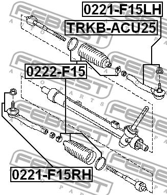 Тяга рулевая FEBEST 0222F15