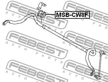Втулка стабилизатора переднего FEBEST MSBCW8F