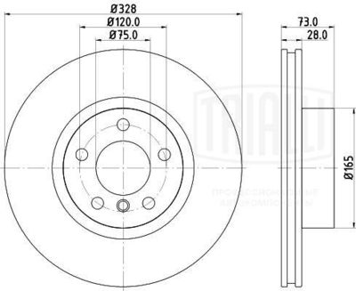 Диск тормозной передний TRIALLI DF263917