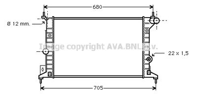 Радиатор отопителя AVA OL6197