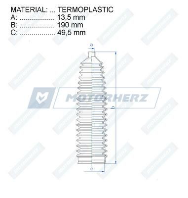 Пыльник рулевой рейки MotorHerz RDZ0057MG