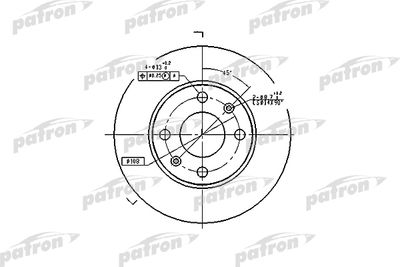 Диск тормозной передний PATRON PBD1217