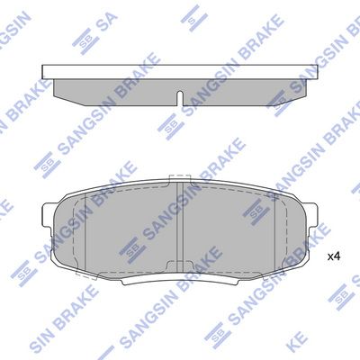 Колодки тормозные задние SANGSIN SP1382