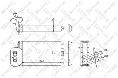 Радиатор отопителя STELLOX 1035198SX