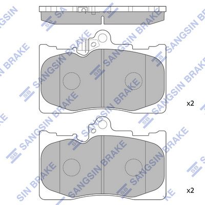 Колодки тормозные дисковые SANGSIN SP2302