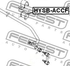 Втулка стабилизатора переднего FEBEST HYSBACCF