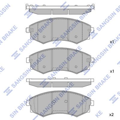 Колодки тормозные передние SANGSIN SP1111