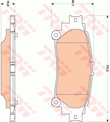Колодки тормозные дисковые TRW GDB3497