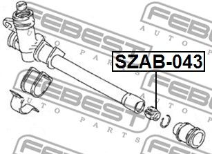 Сайлентблок рулевой рейки FEBEST SZAB043