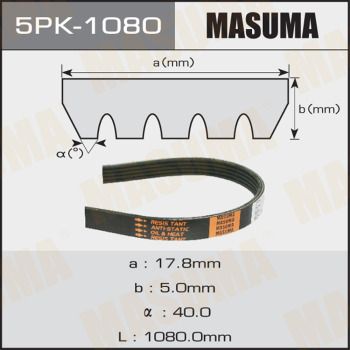 Ремень ручейковый Masuma 5PK1080