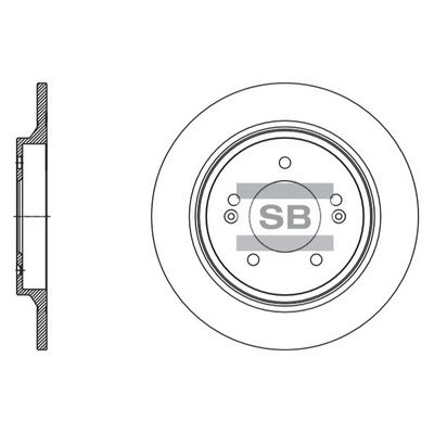 Диск тормозной задний SANGSIN SD1131