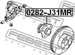 Ступица задняя FEBEST 0282J31MR
