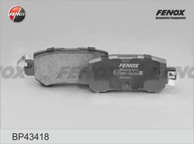 Колодки тормозные дисковые FENOX BP43418