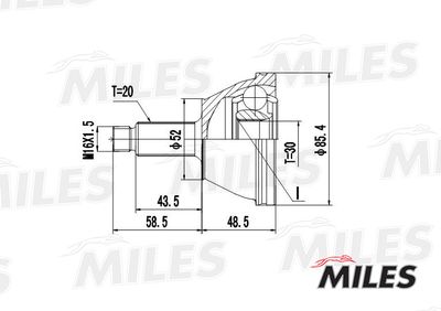 ШРУС наружный Miles GA20413
