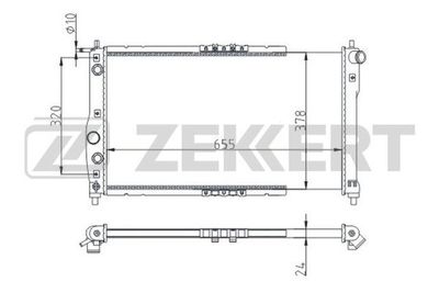 Радиатор охлаждения двигателя Zekkert MK1515