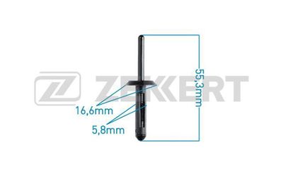 Клипса крепежная Zekkert BE1210