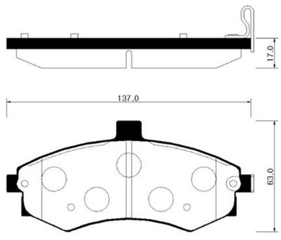 Колодки тормозные дисковые передние HSB HP0027