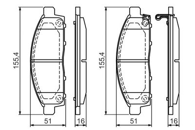 Колодки тормозные дисковые передние BOSCH 0986494268