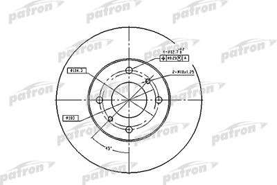 Диск тормозной передний PATRON PBD4169