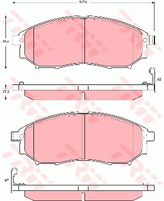 Колодки тормозные передние TRW GDB3392