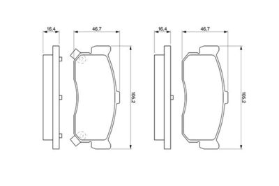 Комплект колодок для дискового тормоза BOSCH 0986461144