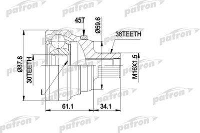 ШРУС наружный комплект PATRON PCV1140