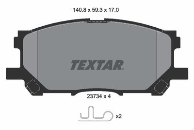 Колодки тормозные дисковые передние TEXTAR 2373401