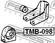 Сайлентблок передней подушки двигателя FEBEST TMB098