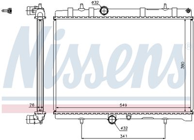 Радиатор системы охлаждения NISSENS 63606A