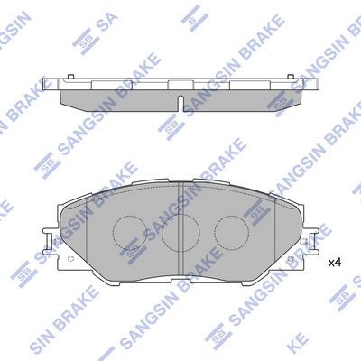Колодки тормозные передние SANGSIN SP2138