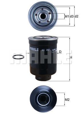 Фильтр топливный MAHLE KC261D