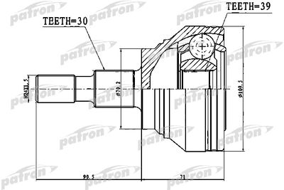 ШРУС наружный PATRON PCV1756